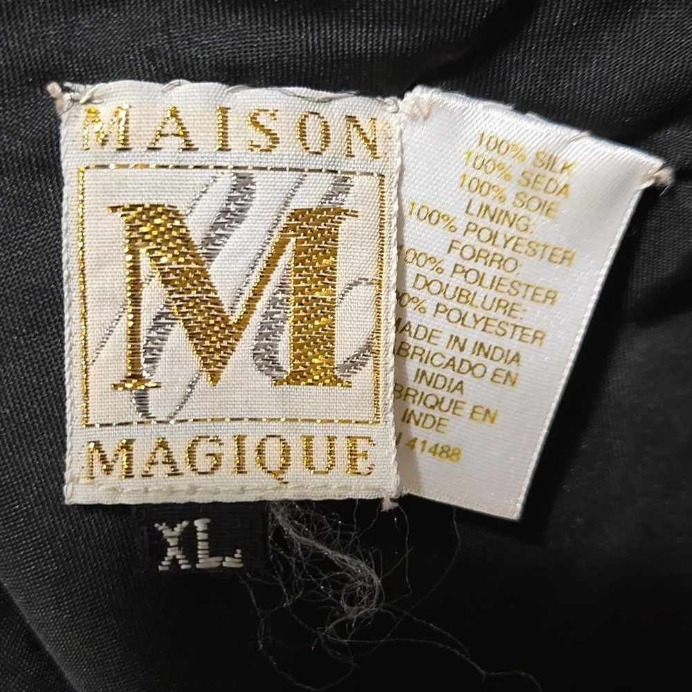 Maison Magique Black Sequin & Beaded Dress with Colorful Accents Size XL - Picture 7 of 7